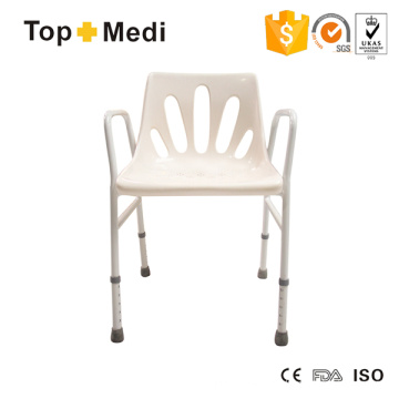 Topmedi Günstiger Preis Aluminium Duschsitz Stuhl mit Rückenlehne für Badezimmer